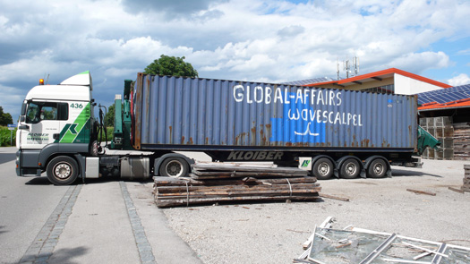40' container leaves from Germany to Crete