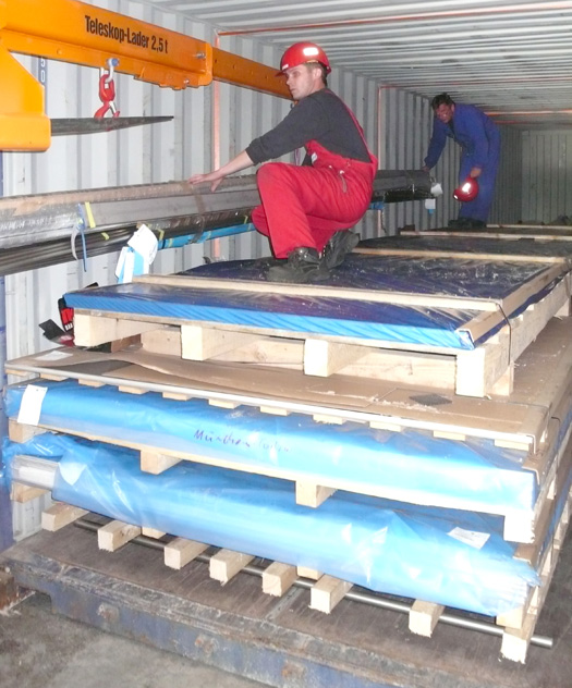 loading 15 tons of metal