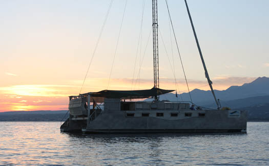 on anchor in Rethymno